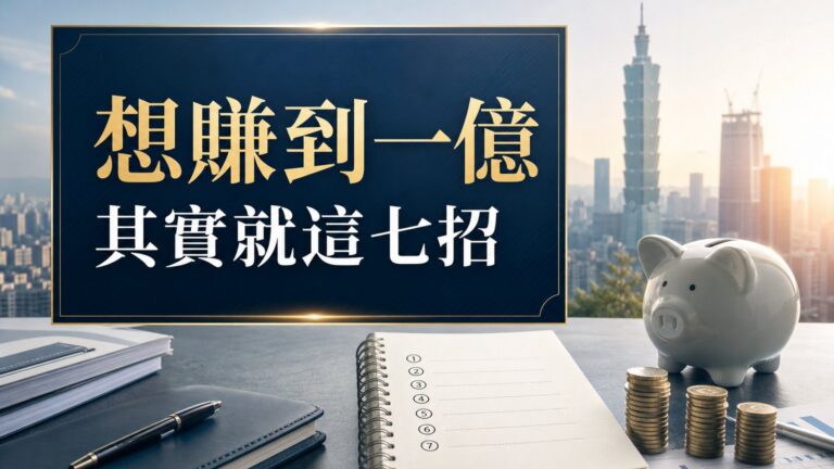 想賺到一億，其實就這七招，你可以嗎？
