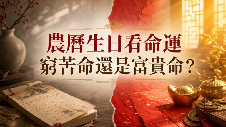 太準了，農曆生日，預示你這輩子是窮苦命，還是富貴命！