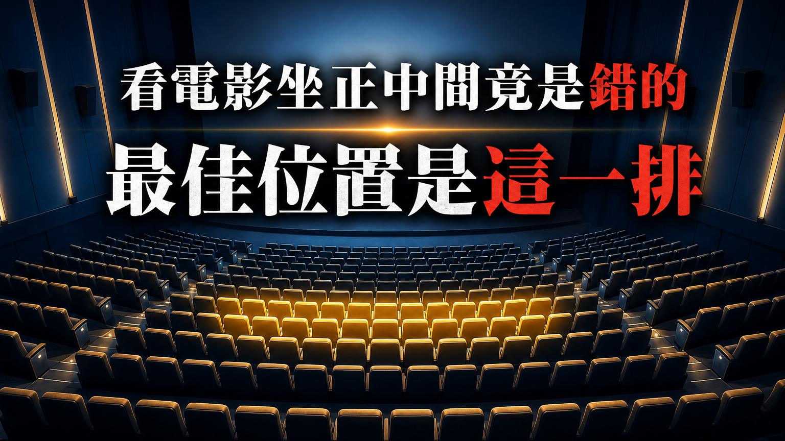 看電影坐「正中間」竟是錯的！其實最佳位置是「這一排」…效果才不得了！