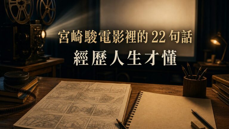 宮崎駿藏在電影裡的 22句話，經歷過人生 才懂句句觸動人心…