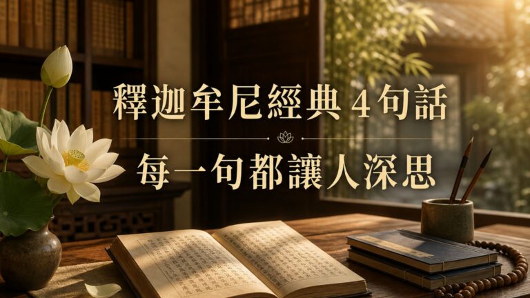 釋迦牟尼生前最經典的4句話 每一句話都讓我深思好久…