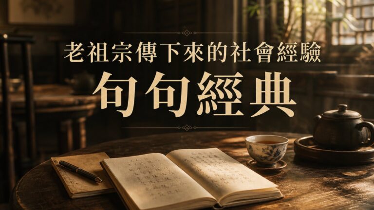 句句經典！老祖宗傳下來的社會經驗，仔細看看真的很有道理…