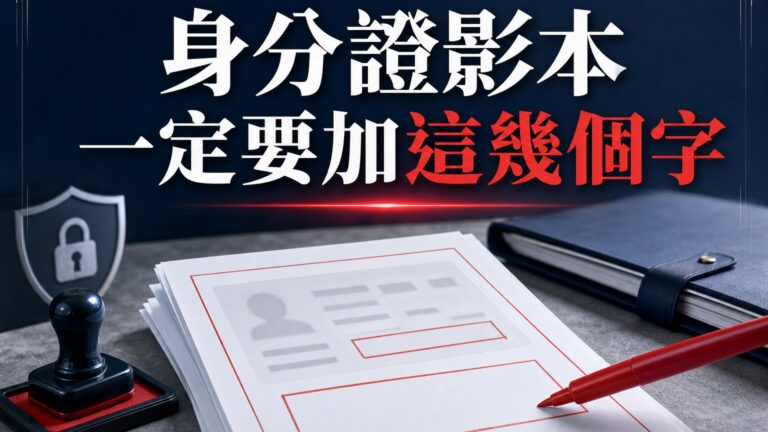 太可怕了！身份證影本不加這幾個字，可能傾家蕩產！ 一定要分享給親友知道！