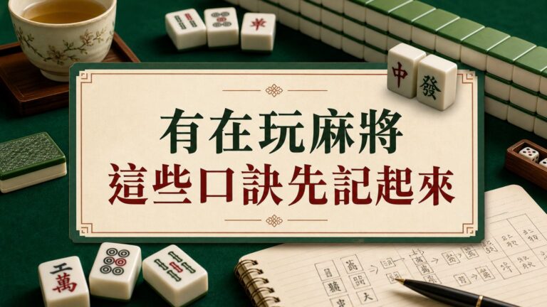 有在玩麻將的一定要把這必勝口訣背下來，保準你大贏特贏!!（準備贏錢了~）