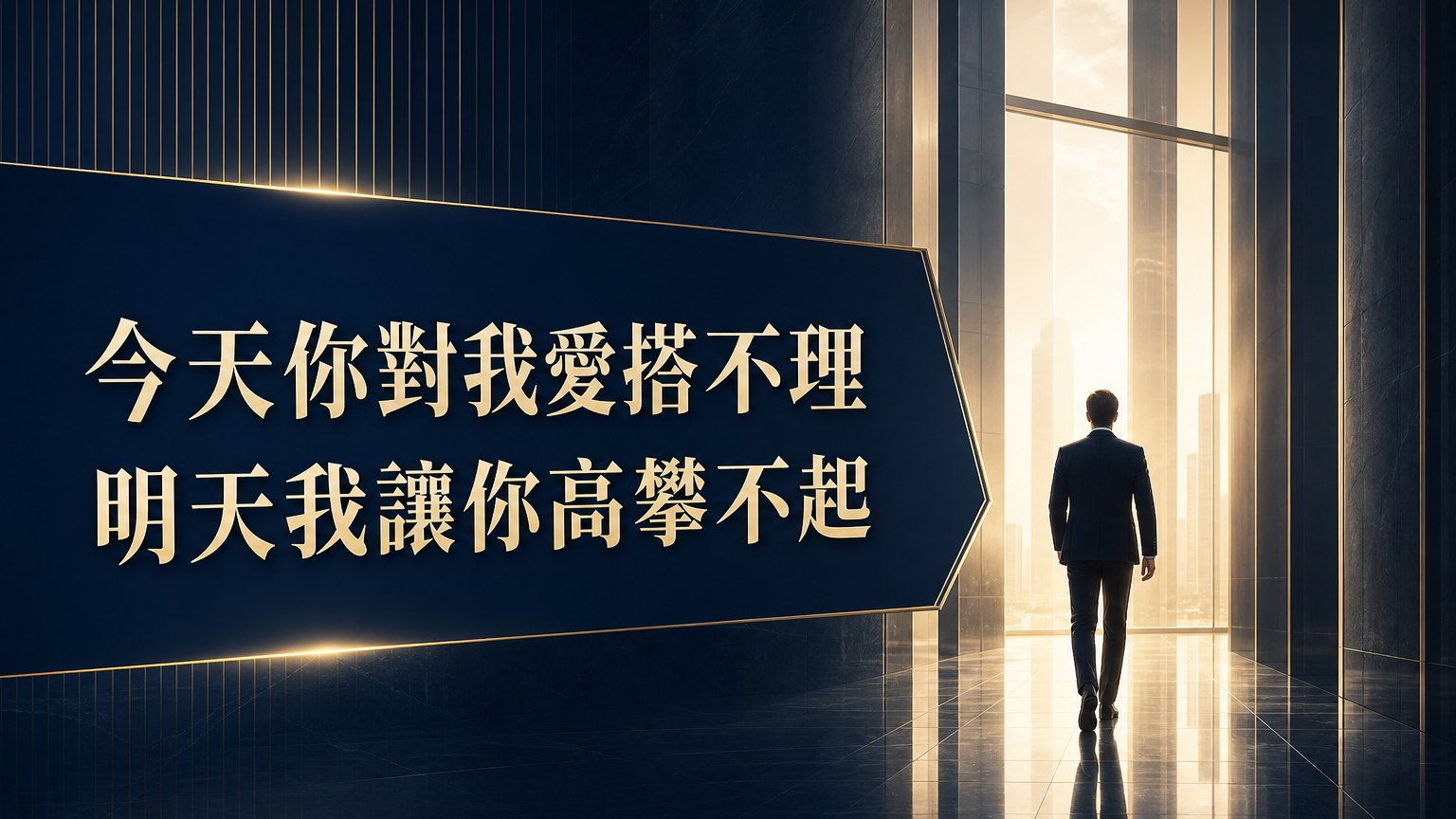 馬雲：今天你對我愛搭不理，明天我讓你高攀不起！