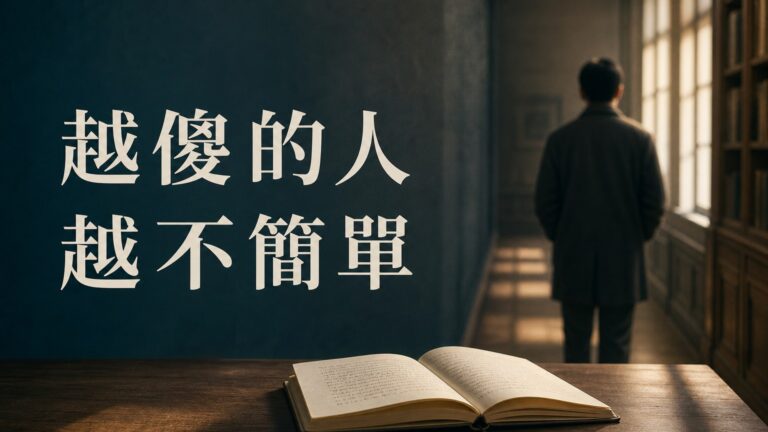 看起來 越傻的人，越不簡單！ 真正有本事的人，往往都有這 3 種表現