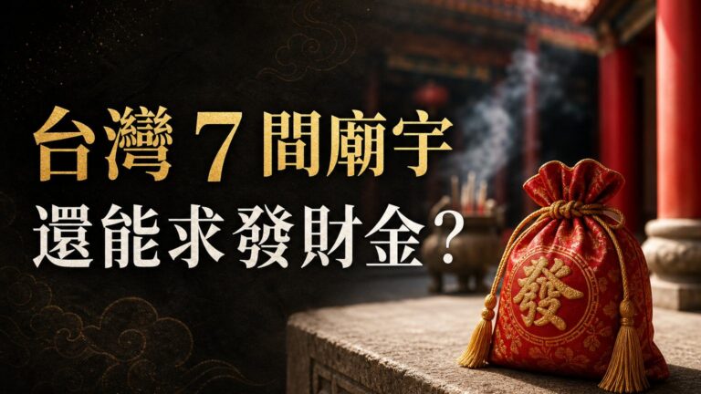 台灣這 ７ 間廟宇，不但靈驗、還能求「發財金」！