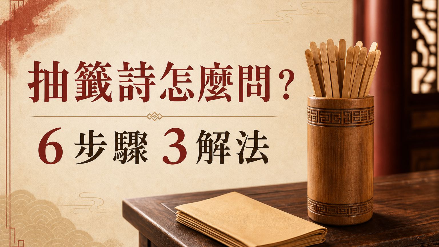 「抽籤詩」問神 這樣做就對了！內含 6步驟 和 3解法，問神不再霧煞煞～