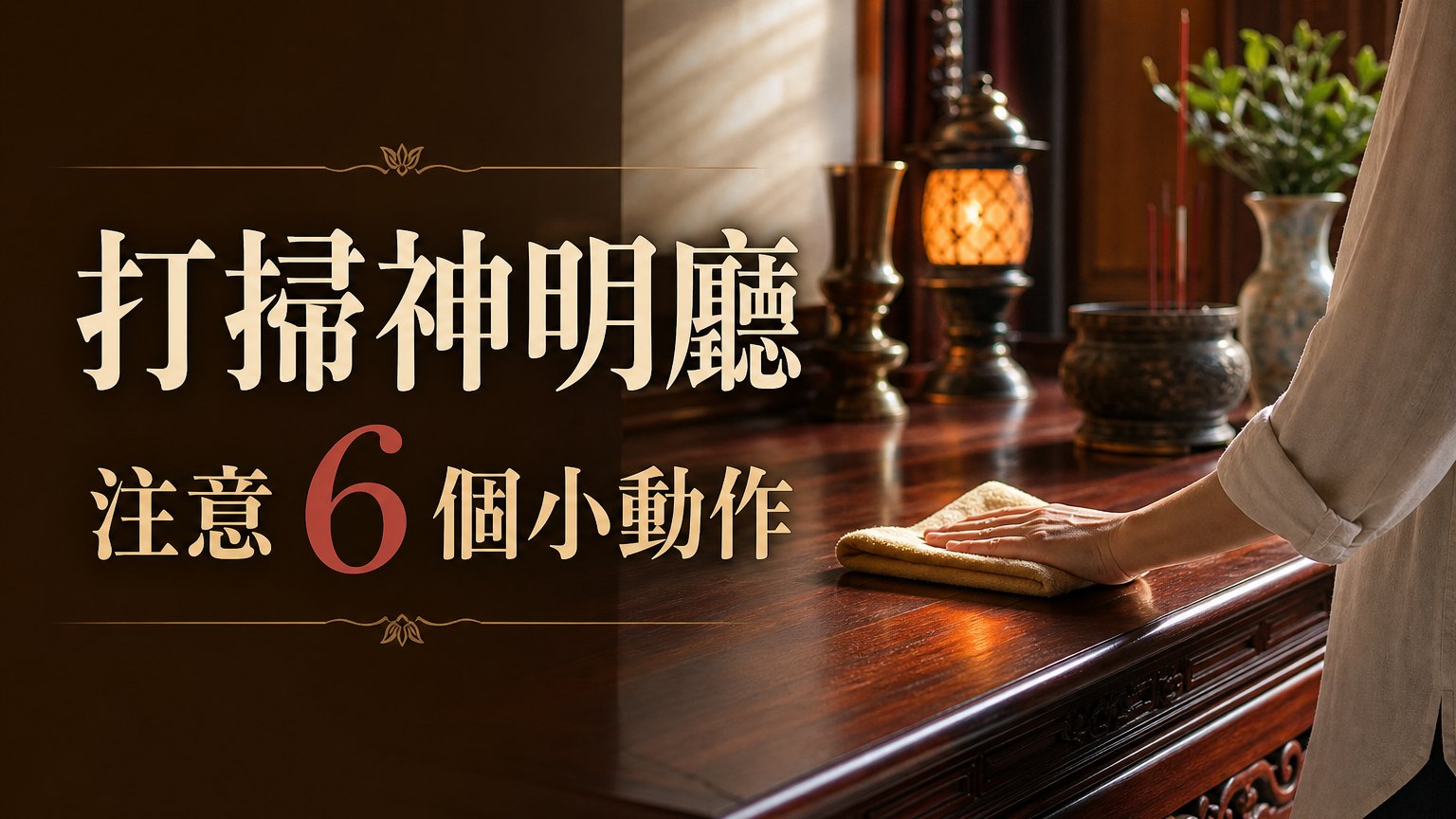 一年一次打掃神明廳，千萬注意這 6 個小動作！讓神明、祖先 舒適地 保佑 家中平安
