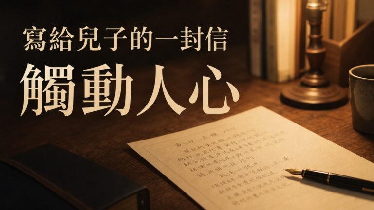 香港電臺知名主持人梁繼璋寫給兒子的一封信，觸動人心！