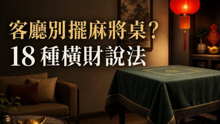 客廳不要擺麻將桌 !? 18 種民間流傳增加「橫財運」的方法，10 個人有 9 個都不知道！