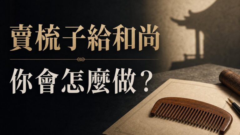 怎麼賣梳子給「和尚」？你是直接放棄，還是像他一樣，賣出了１萬把…