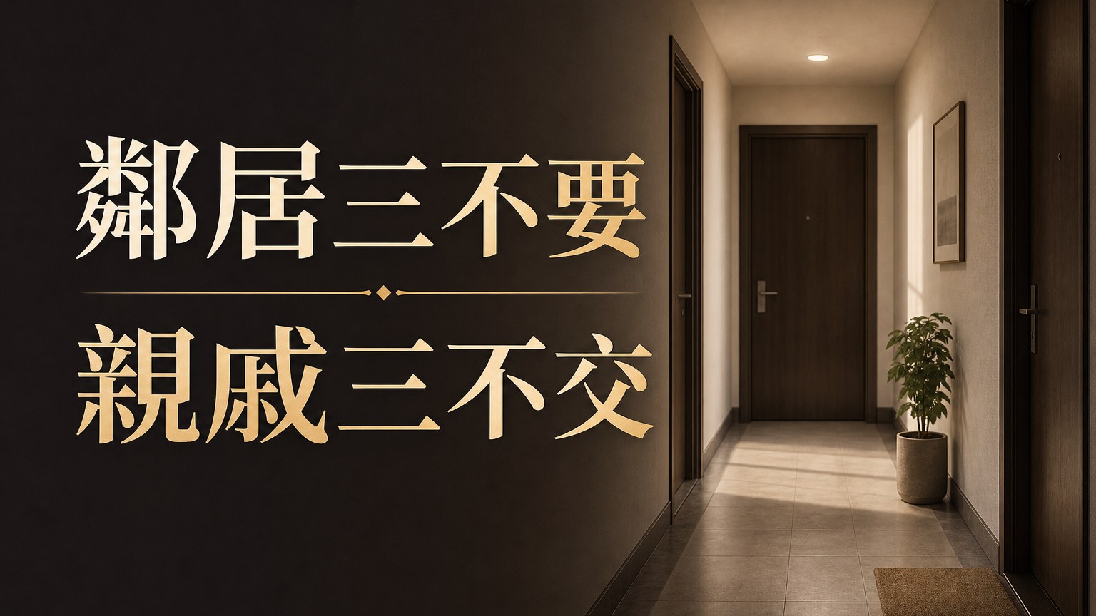 老祖宗的智慧：「鄰居三不要，親戚三不交」遇到這 6 種人 你務必要小心！ (真有道理)