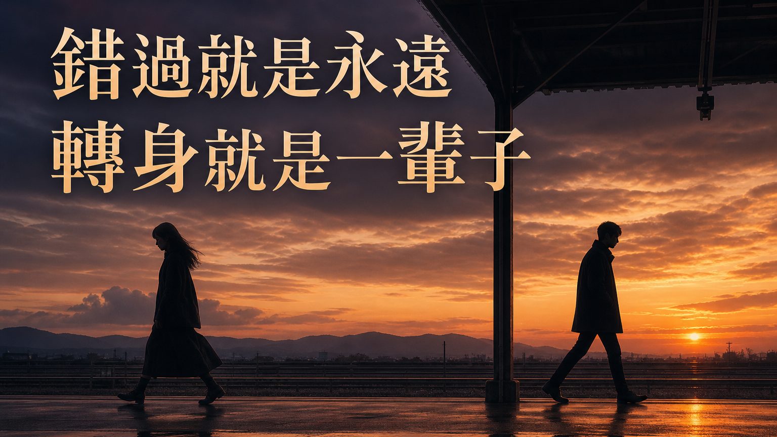 有些事錯過了 就是永遠，有些人一轉身 就是一輩子，我們卻永遠 學不會…