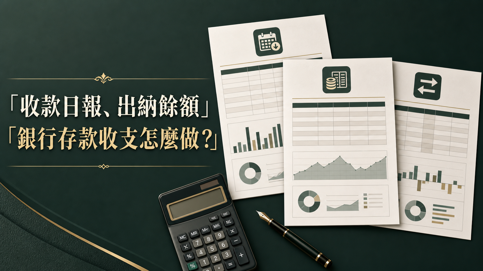 搞懂財務管理！一次看懂「收款日報表」、「出納餘額表」與營收損益表看盤重點