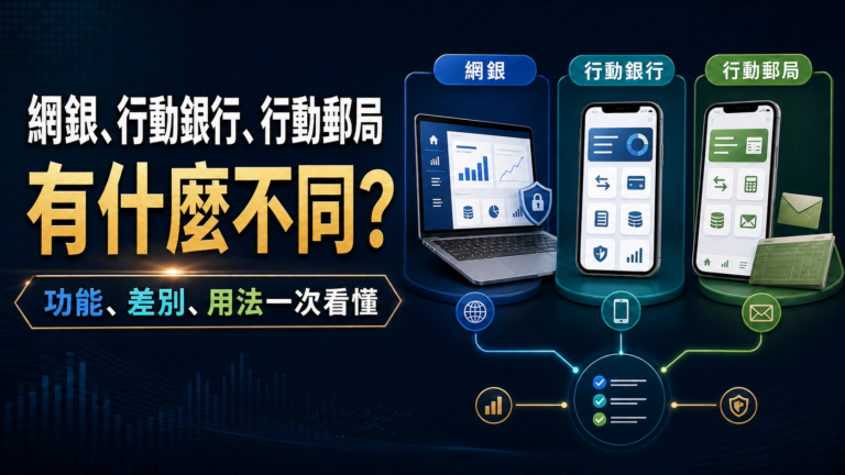 網銀、行動銀行、行動郵局有什麼不同？一次看懂功能、差別與使用方式