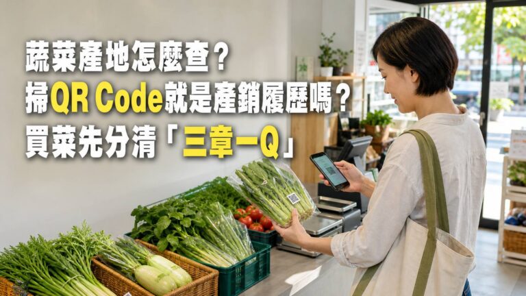 蔬菜產地怎麼查？掃QR Code就是產銷履歷嗎？買菜先分清「三章一Q」