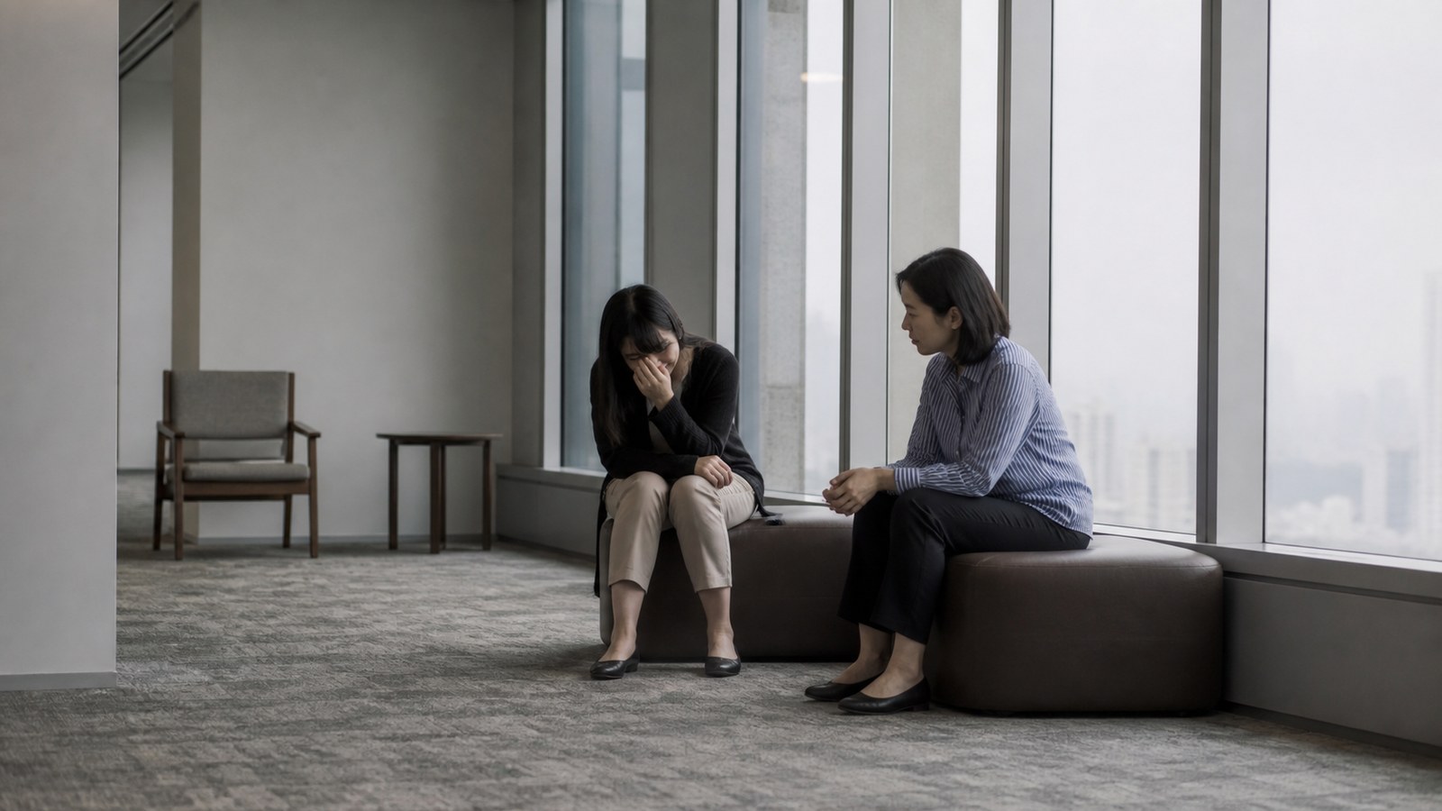 同事哭了怎麼辦？別再只會說「加油」！接住他的情緒，也別把自己耗成免費心理師