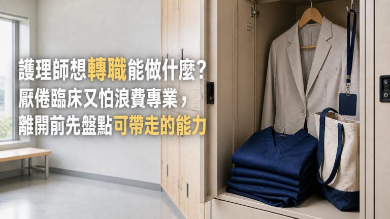 護理師想轉職能做什麼？厭倦臨床又怕浪費專業，離開前先盤點可帶走的能力