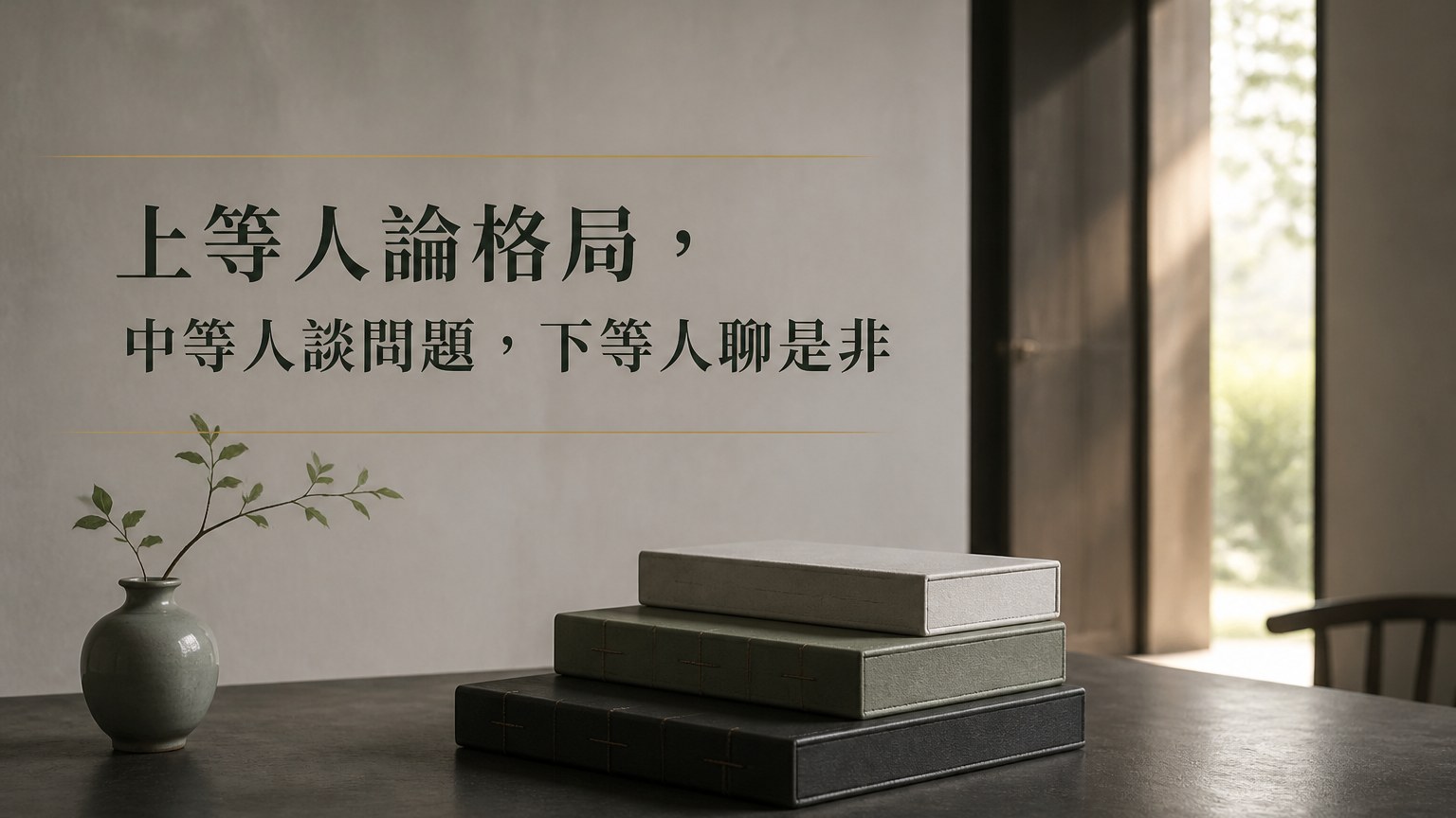 上等人論格局，中等人談問題，下等人聊是非