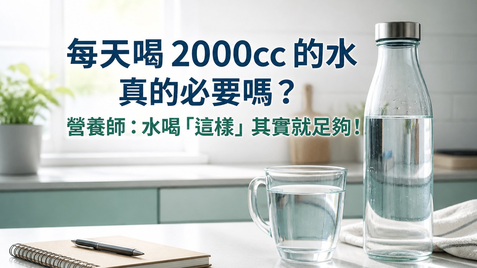 每天喝 2000cc 的水 真的必要嗎？營養師出面說明：水喝「這樣」其實就足夠！