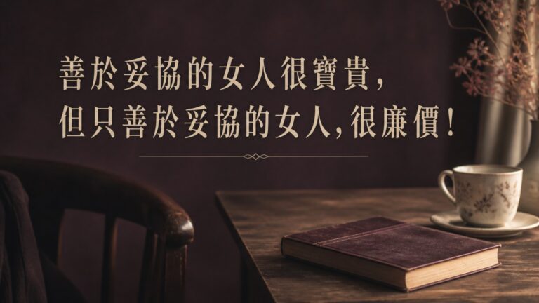 善於妥協的女人很寶貴，但只善於妥協的女人，很廉價！張愛玲 40 句經典，寫給天下在愛情、在婚姻裡的你