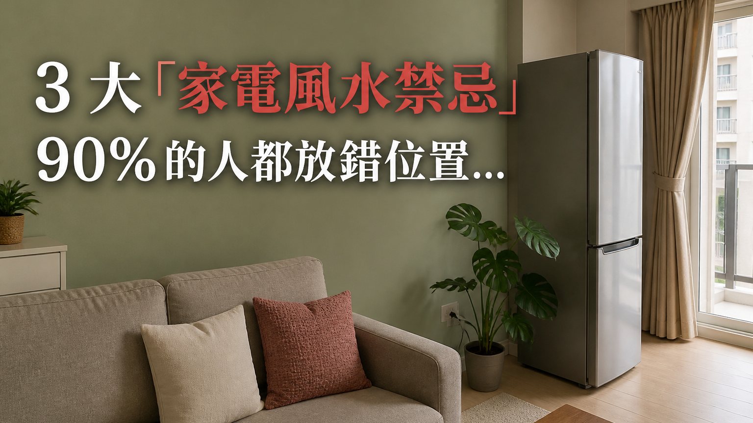 難怪都慘賠！你必須知道的 3 大「家電風水禁忌」 90%的人都放錯位置…