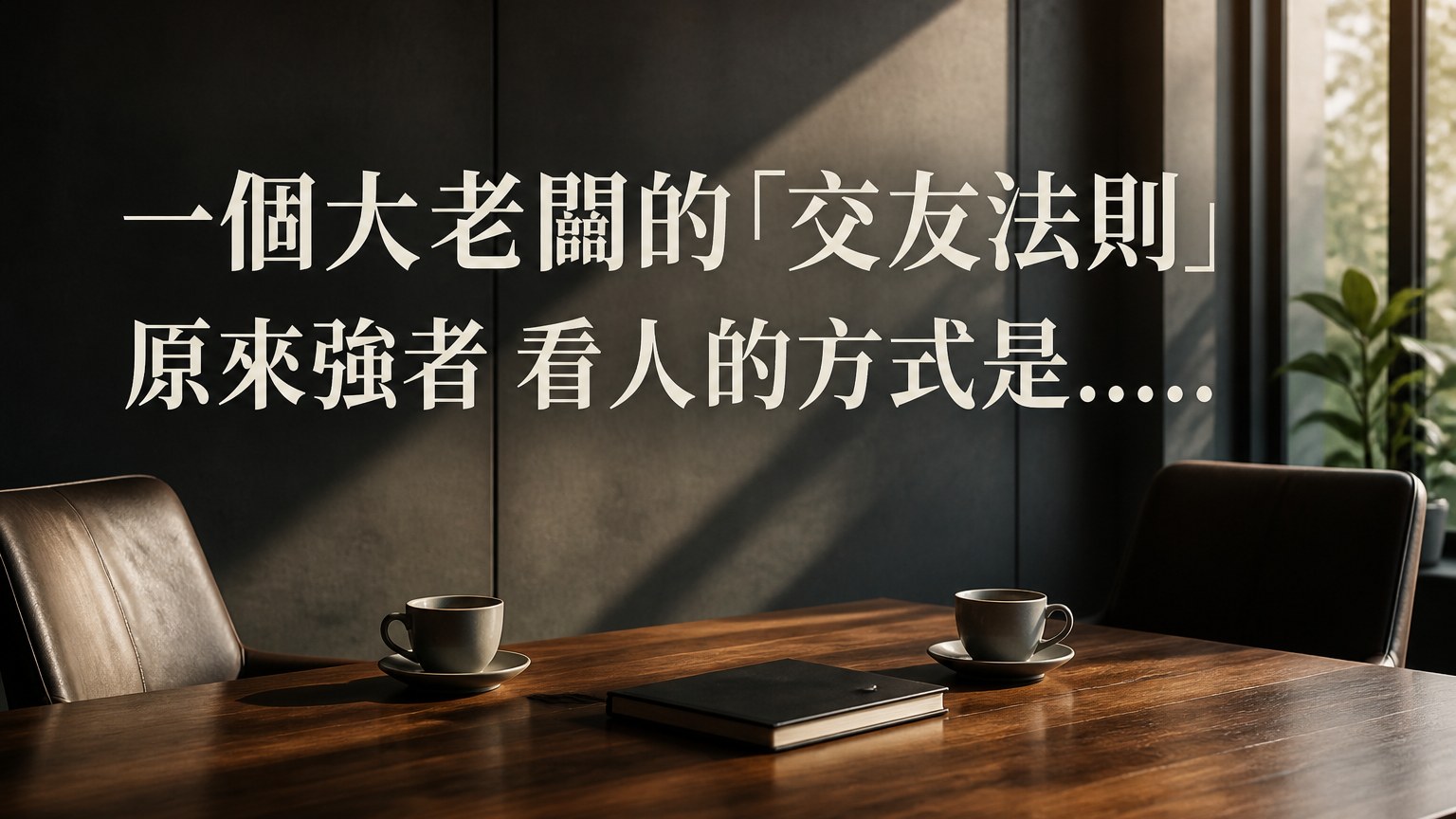一個大老闆的「交友法則」，非常有哲理！原來強者 看人的方式是……