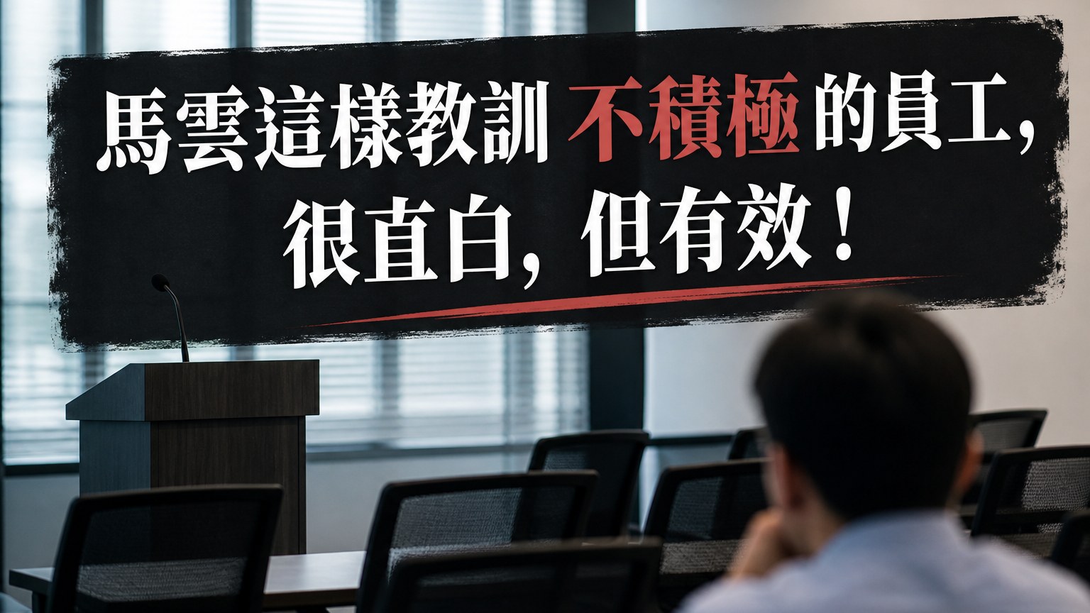 馬雲這樣教訓 不積極 的員工，很直白，但有效！