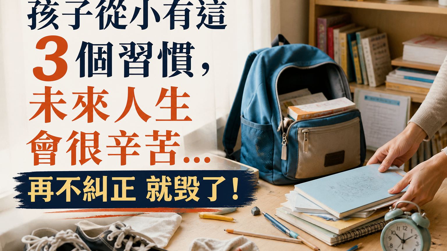 孩子從小有這 3 個習慣，未來人生 會很辛苦…再不糾正 就毀了！