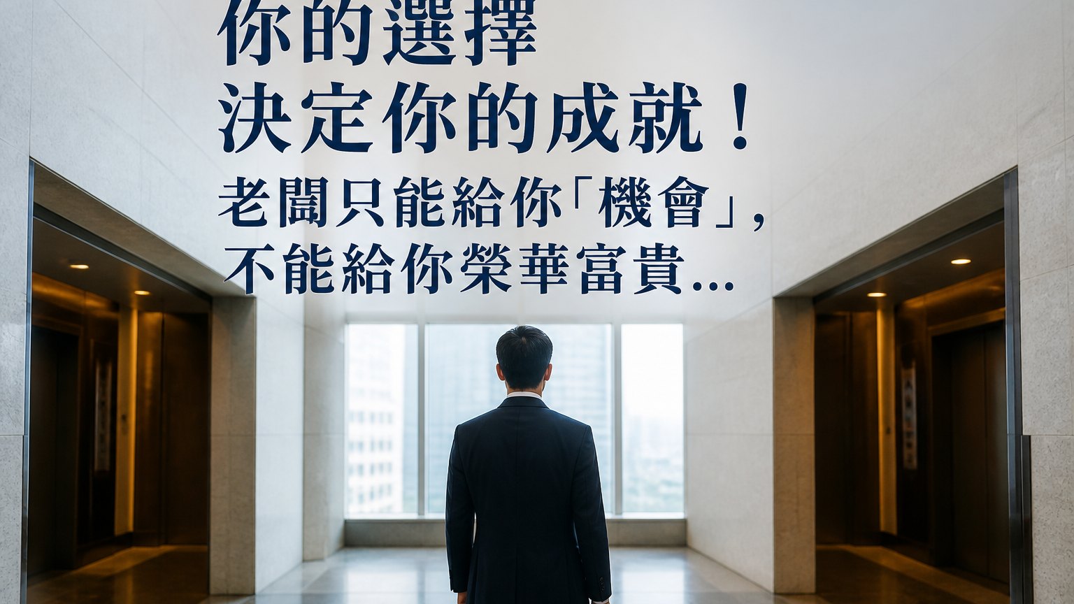 你的選擇 決定你的成就！老闆只能給你「機會」，不能給你榮華富貴…