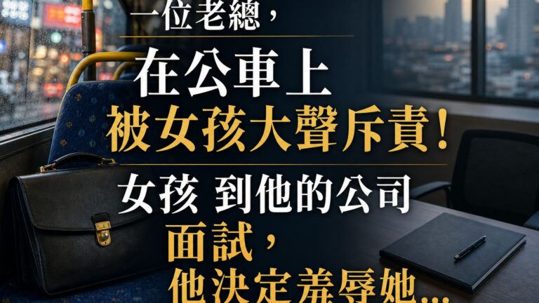 一位老總，在公車上被女孩大聲斥責！女孩 到他的公司 面試，他決定羞辱她…
