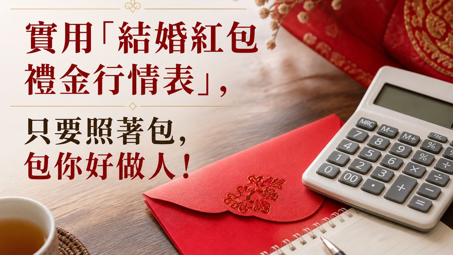 實用「結婚紅包禮金行情表」，只要照著包，包你好做人！