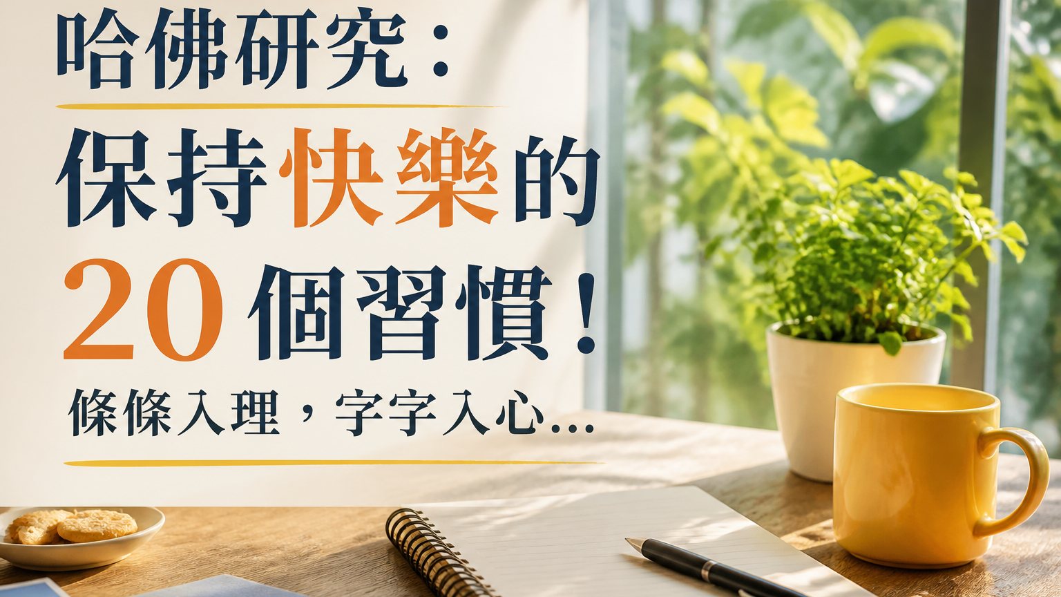 哈佛研究：保持快樂的 20 個習慣！條條入理，字字入心…