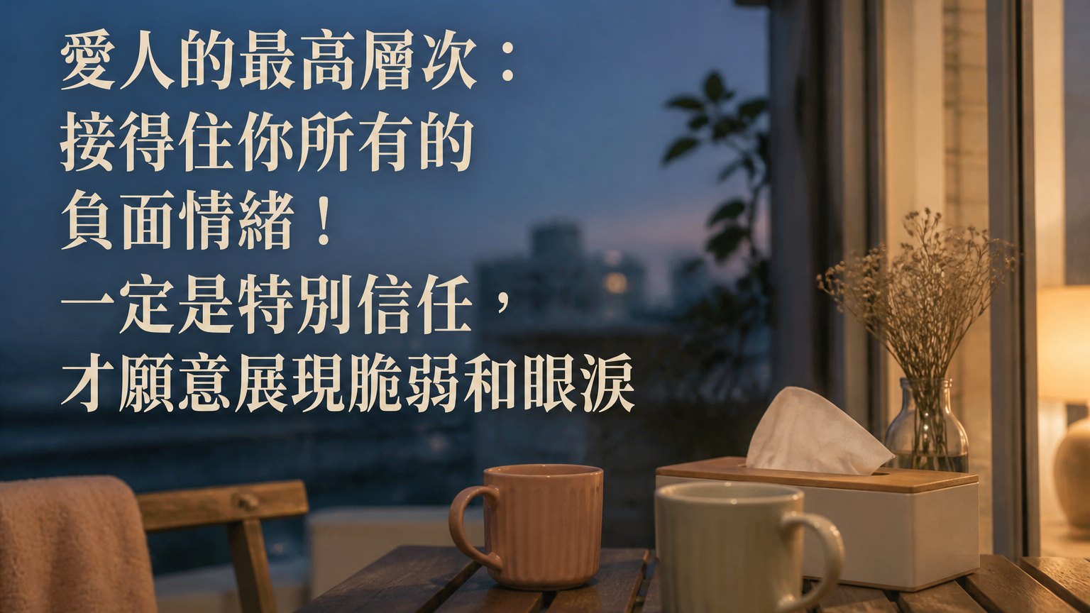 愛人的最高層次：接得住你所有的負面情緒！一定是特別信任，才願意展現脆弱和眼淚