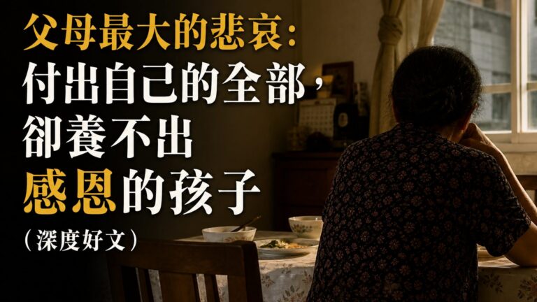 父母最大的悲哀：付出自己的全部，卻養不出感恩的孩子（深度好文）