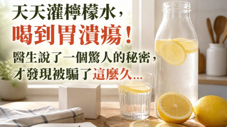 天天灌檸檬水，喝到胃潰瘍！醫生說了一個驚人的秘密，才發現被騙了這麼久…