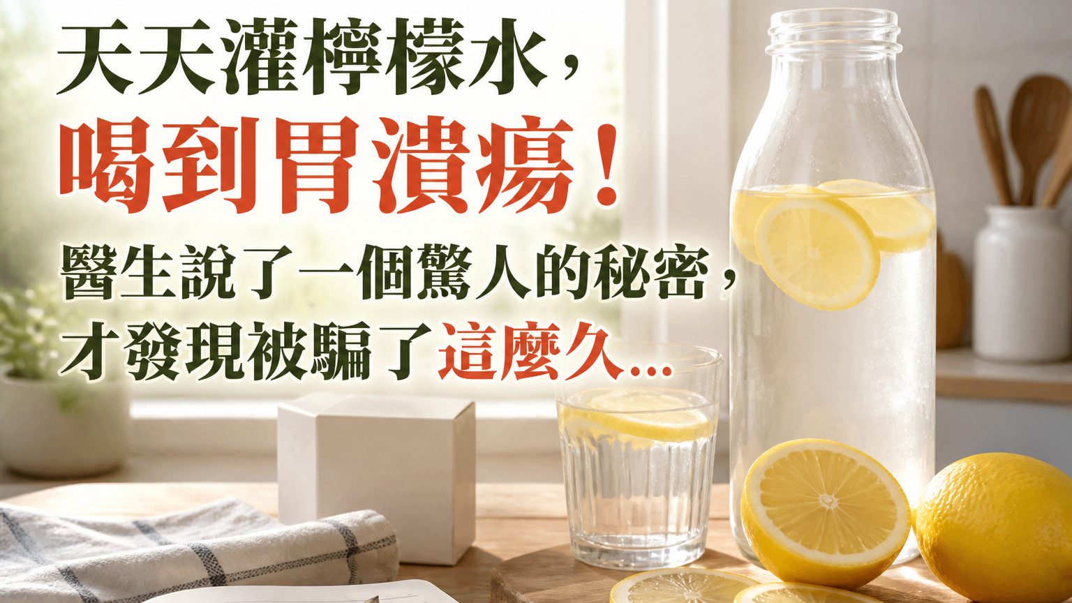 天天灌檸檬水，喝到胃潰瘍！醫生說了一個驚人的秘密，才發現被騙了這麼久…