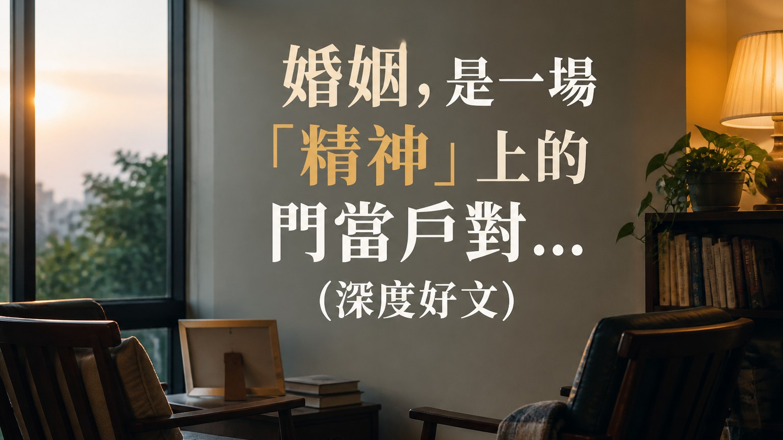 婚姻，是一場「精神」上的門當戶對…(深度好文)