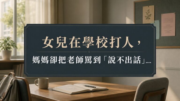 女兒在學校打人，媽媽卻把老師 罵到「說不出話」… 不僅捍衛女兒權益，更讓她 上了寶貴一課！