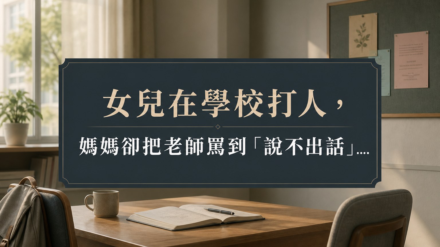 女兒在學校打人，媽媽卻把老師 罵到「說不出話」… 不僅捍衛女兒權益，更讓她 上了寶貴一課！