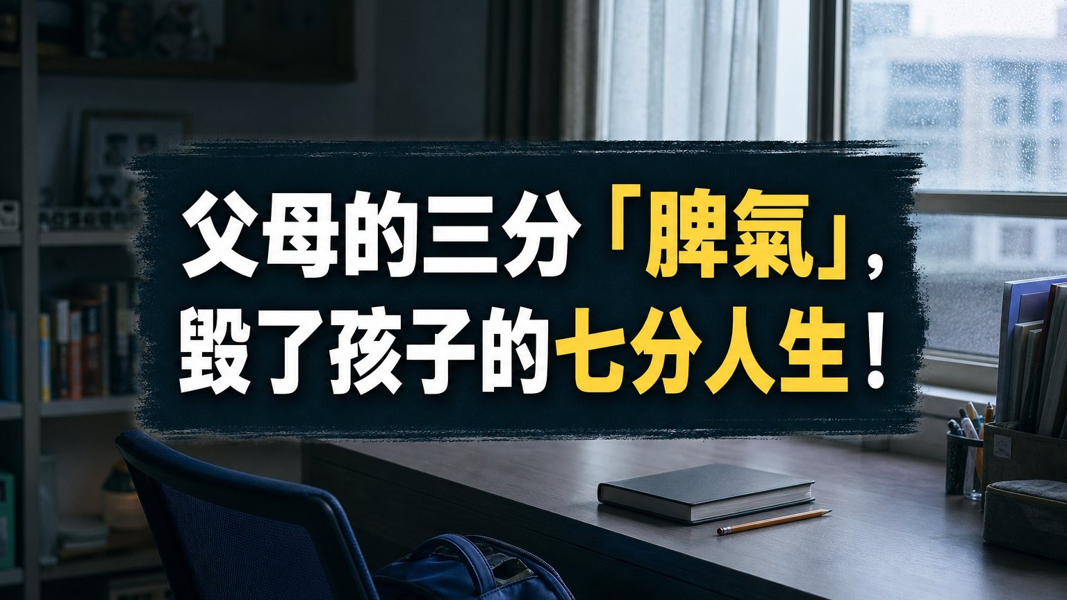 父母的三分「脾氣」，毀了孩子的七分人生！