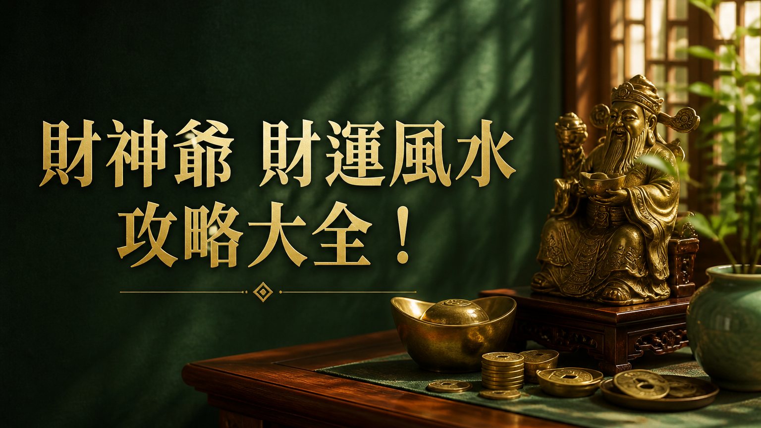 財神爺 財運風水攻略大全！必備擺放知識，教您 怎麼擺才能財源滾滾來！