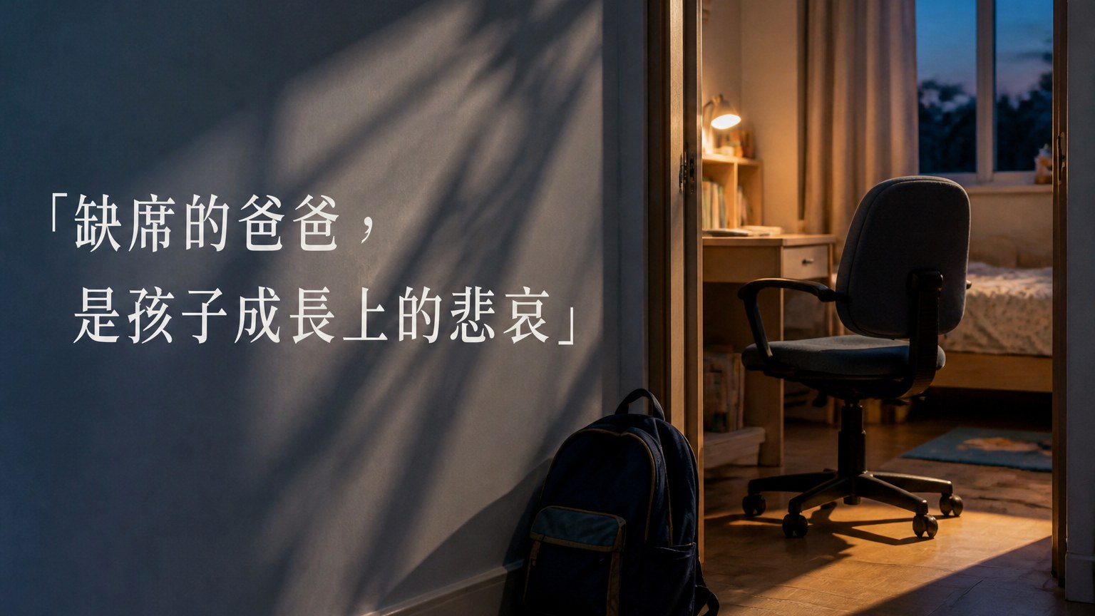 「缺席的爸爸，是孩子成長上的悲哀」，有些事，必須由爸爸來做，媽媽再能幹，也代替不了…