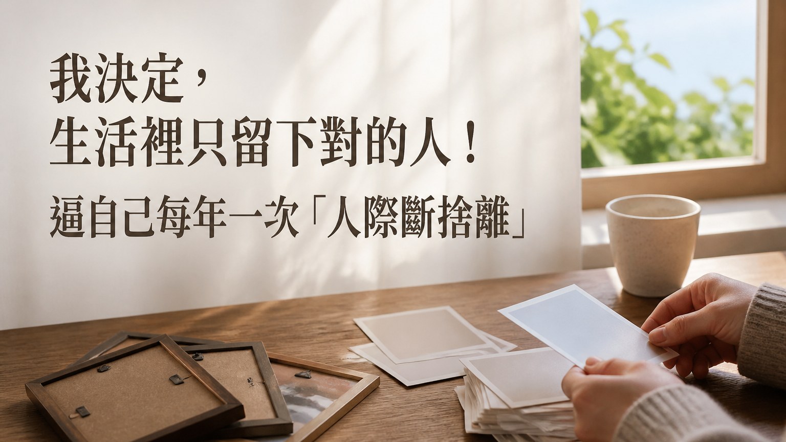 我決定，生活裡只留下對的人！ 逼自己每年一次「人際斷捨離」