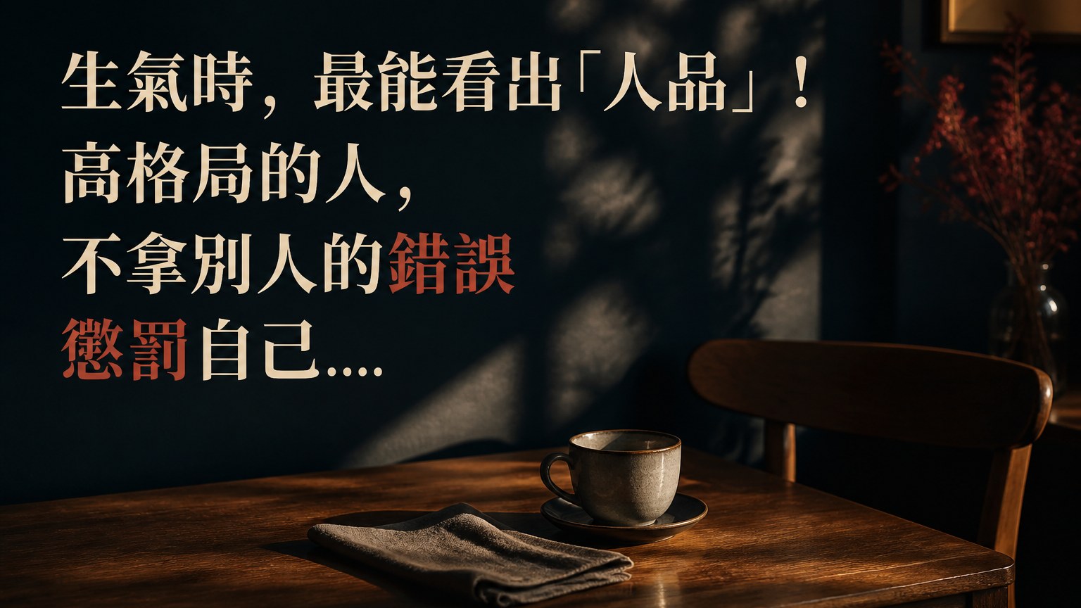 生氣時，最能看出「人品」！高格局的人，不拿別人的錯誤 懲罰自己…