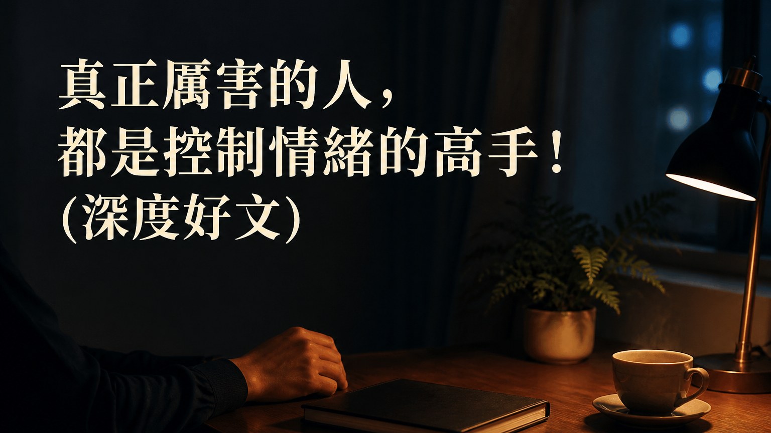 真正厲害的人，都是控制情緒的高手！(深度好文)