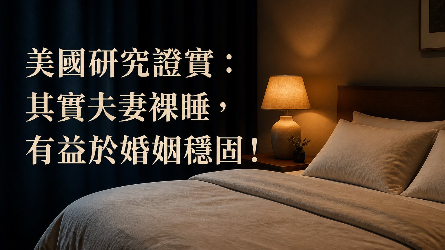 美國研究證實：其實夫妻裸睡，有益於婚姻穩固！