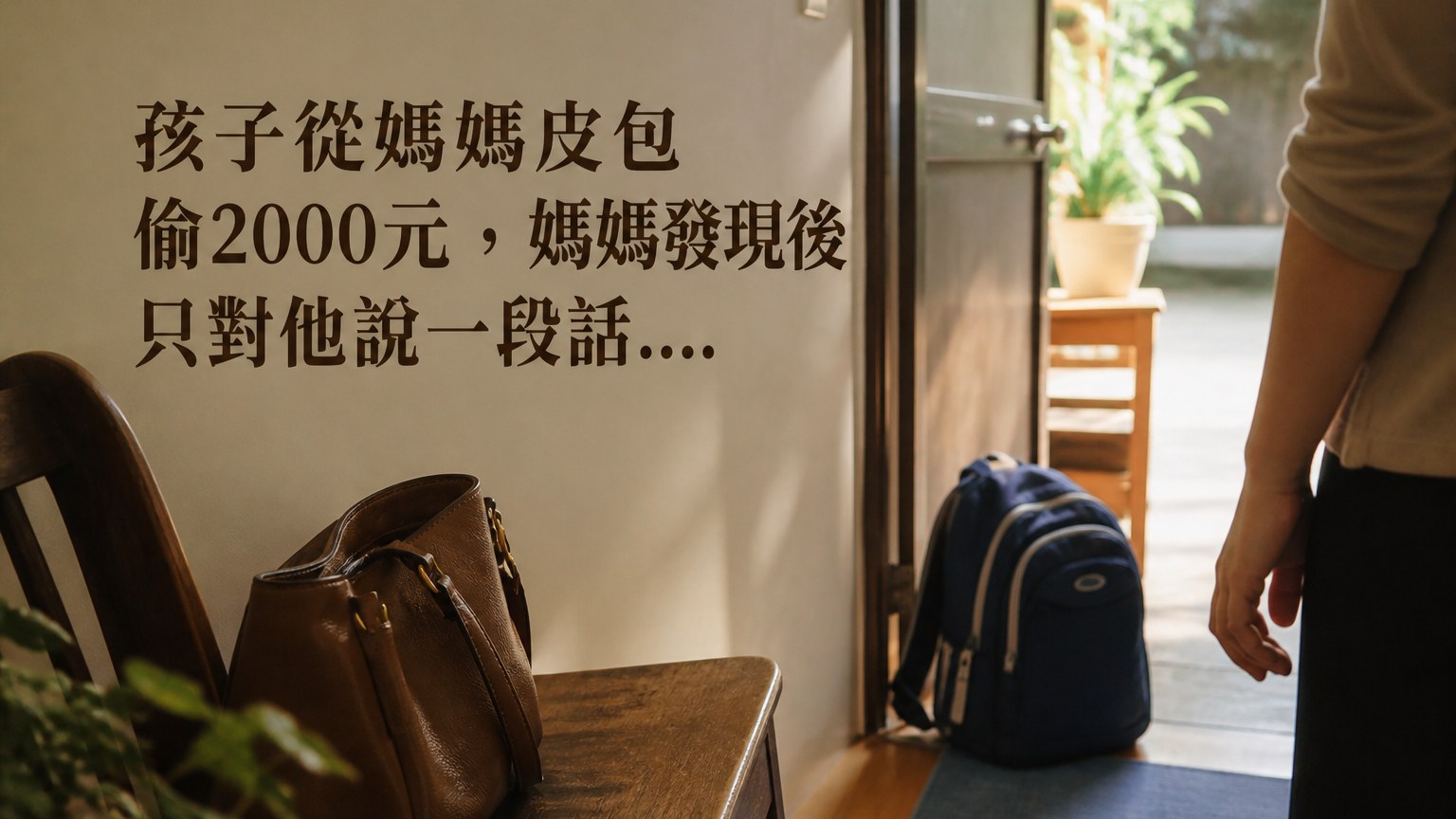 孩子從媽媽皮包 偷2000元，媽媽發現後只對他說一段話…(每個父母都該看)」