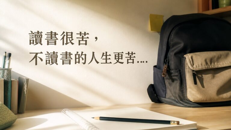 讀書很苦，不讀書的人生更苦…再愛孩子，你也要讓他承受這 5 種苦！
